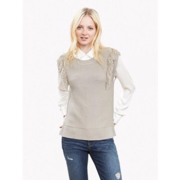 Banana Republic Fringe Sweater Vest - S - Picture 2 of 6